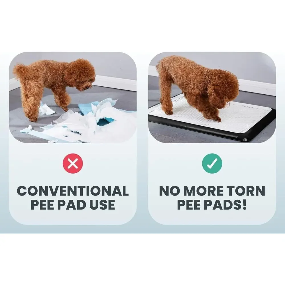 Dog Potty Tray/Puppy Pee Pad Holder‎ 25”X20” Indoor Wee Training for Sm & Med